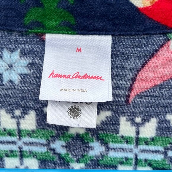 Hanna Andersson Gnome Sweet Gnome 100% Cotton Flannel Pajama Unisex Set Size M - Picture 4 of 13